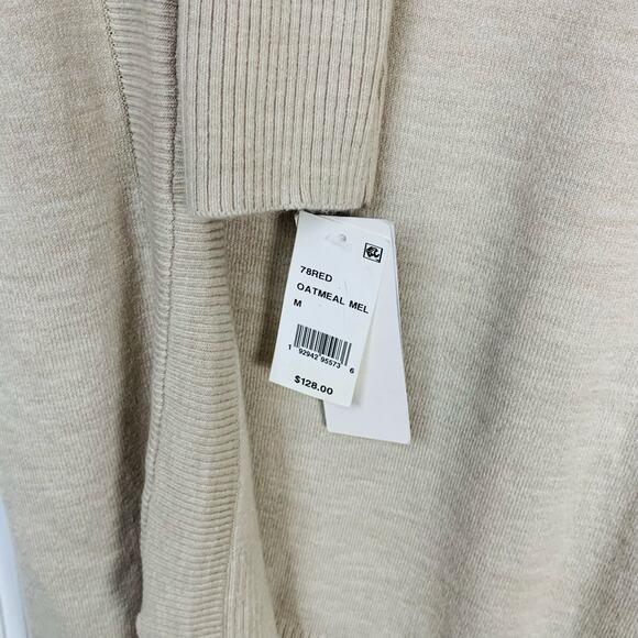 French Connection Oatmeal Cowl Neck Tunic Oversized Sweater NWT Size M - Picture 4 of 9